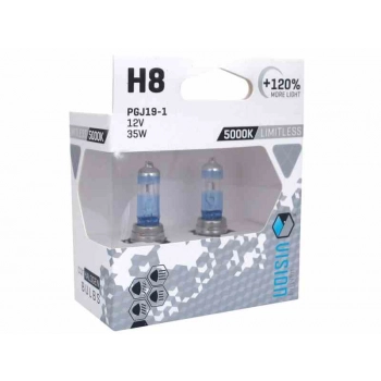 Żarówki VISION limitless white H8 12V 35W PGJ19-1 U E4 +120%, 2 szt.