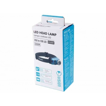 Lampa czołowa 5W COB LED, akumulatorowa, 350 lm, ZOOM, IK08, IP65 z włącznikiem na czujnik ruchu