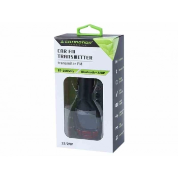 Transmiter FM LCD MP3, slot SD/MMC, Bluetooth + A2DP, USB 1A