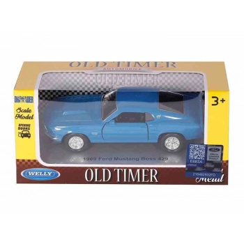 Model 1:34, 1969 FORD Mustang Boss 429, niebieski (A876FMB4N)