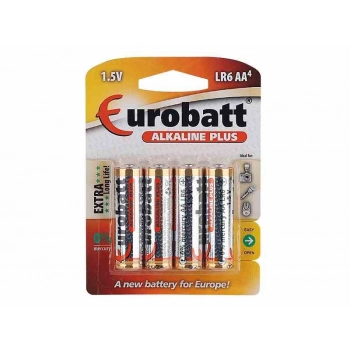 Baterie ALKALINE PLUS LR6 AA, 1.5V, 4 szt.