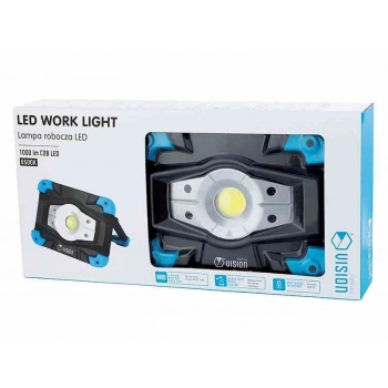 Lampa robocza panelowa 10W COB LED, akumulatorowa, 1000 lm, IK08, IP54 + uchwyt magnetyczny