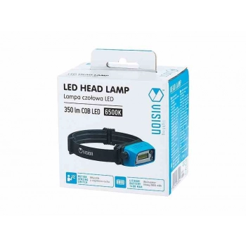 Lampa czołowa 5W COB LED, akumulatorowa, 350 lm, IK07, IP67 z włącznikiem na czujnik ruchu