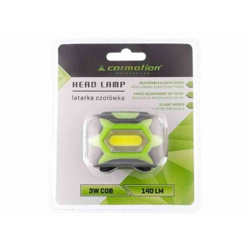 Lampa czołowa 3W COB 100 LM zasilana 3x AAA (brak w zestawie)