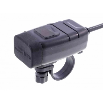 Ładowarka motocyklowa 2x USB 3.4A z woltomierzem