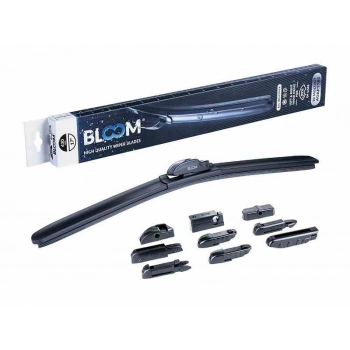 Pióro wycieraczki BLOOM M10 430 mm / 17" bezszkieletowe, 10 adapterów