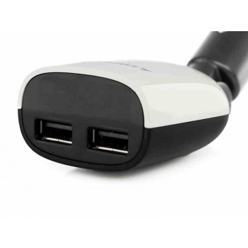 Ładowarka 2x USB 3.4A max + woltomierz 8-30V z alarmem niskiego napięcia