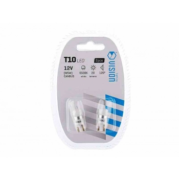 Żarówka VISION W5W (T10) 12V 1x 3030 SMD LED, CANBUS, biała, 2 szt.