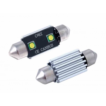 Żarówka VISION Festoon SV8.5 36mm 12V 2x 3535 SMD LED, CANBUS, biała, 2 szt.