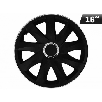 Kołpaki DRIFT BLACK MATT + ring 16", 4 szt.