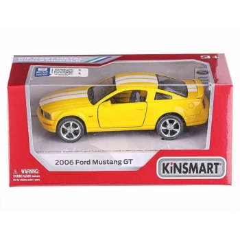 Model 1:38, Kinsmart, FORD Mustang GT 2006, żółty (A730FMGTZT)