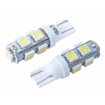 Żarówka VISION W5W (T10) 12V 9x 5050 SMD LED, biała, 2 szt.