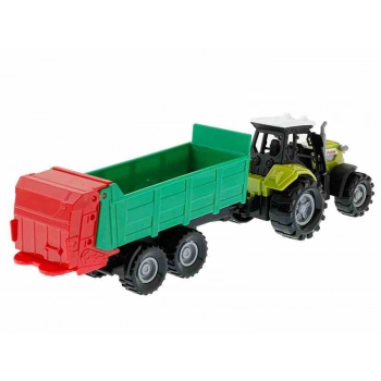 Model Mały Rolnik, Traktor z przyczepą - rozdrabniaczem, z efektami świetlnymi i dźwiękowymi
