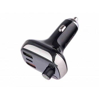 Transmiter FM 12/24V z USB-C PD, QC4.0+, Auto-ID, woltomierzem i HandsFree