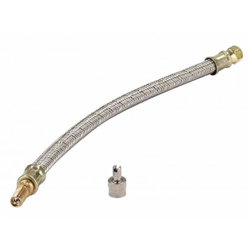 Przedłużka do pompowania koła - bliźniaka, 250 mm, metalowy oplot
