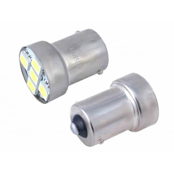 Żarówka VISION R5W/R10W BA15s 12V 5x 5050 SMD LED, biała, 2 szt.