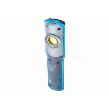 Lampa warsztatowa 10W COB LED 1000 lm + 3W LED UV 395 nm, akumulatorowa, IK08, IP54, z zaczepem i magnesem
