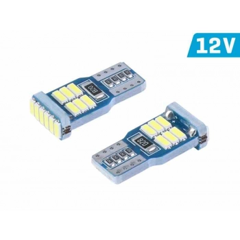Żarówka VISION W5W (T10) 12V 18x 4014 SMD LED, nonpolar, CANBUS, biała, 2 szt.