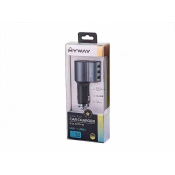 Ładowarka 12/24V 3x USB Auto-ID max 5.1A z gniazdem zapalniczki + kabel USB do USB-C
