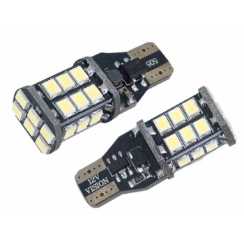 Żarówka VISION W16W (T15) 12V 24x 3528 SMD LED, nonpolar, CANBUS, biała, 2 szt.