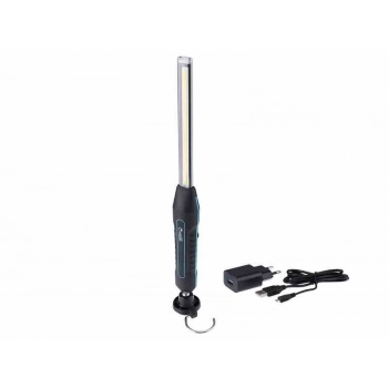 Lampa warsztatowa super cienka, 10W 800 lm COB LED + 3W 200 lm LED, akumulatorowa, IK08, IP67, z magnesem