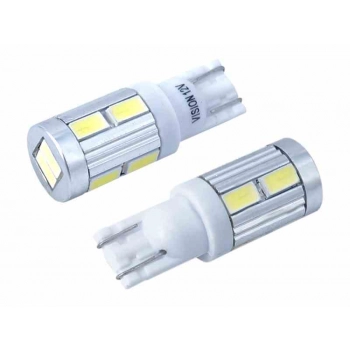Żarówka VISION W5W (T10) 12V 10x 5730 SMD LED, CANBUS, biała, 2 szt.