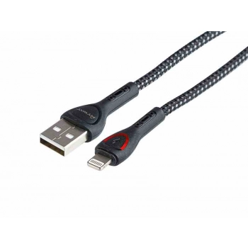 Kabel do ładowania i synchronizacji, w oplocie z mikrofibry, podświetlenie LED, 200 cm, USB > Lightning