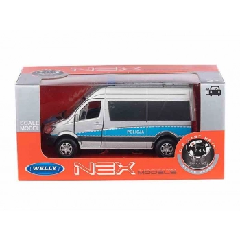Model 1:34, Mercedes-Benz Sprinter POLICJA, srebrny (A884MBSPOS)