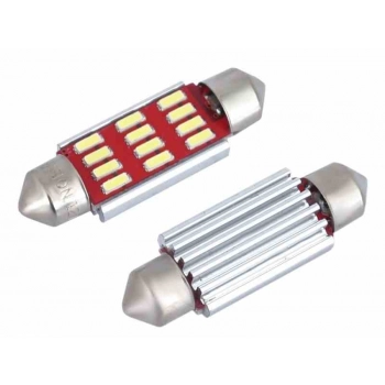Żarówka VISION Festoon SV8.5 39mm 12/24V 12x 4014 SMD LED, CANBUS, biała, 2 szt.