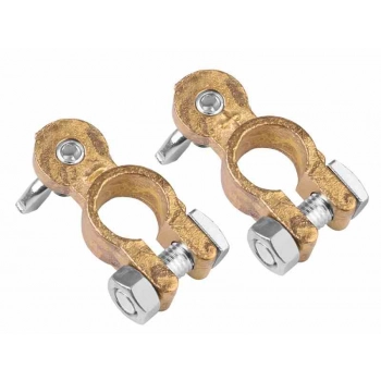 Klemy akumulatora mosiężne 600A, zacisk motylkowy