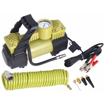 Kompresor powietrza dwutłokowy 12V, 11 BAR, 70L / min, 4 adaptery