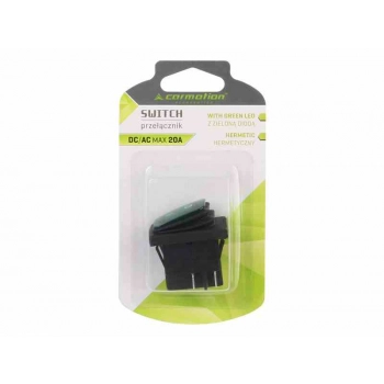 Przełącznik elektryczny DC 12V/24V, zielony