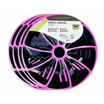 Kołpaki QUAD BICOLOR pink - black 14