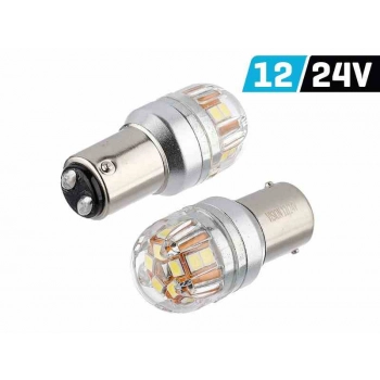 Żarówka VISION P21/5W BAY15d 12/24V 15x 2835 SMD OSRAM Chip, CANBUS, biała, 2 szt.