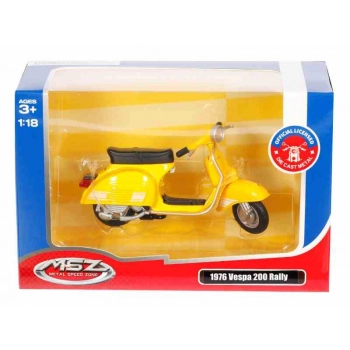 Model 1:18 1976 Vespa 200 Rally, żółty