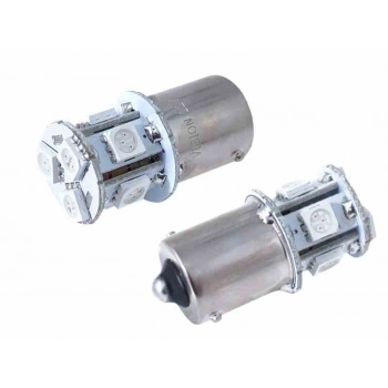Żarówka VISION PR21/5W BAY15d 12V 8x 5050 SMD LED, czerwona, 2 szt.
