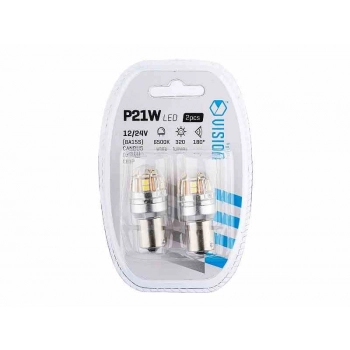 Żarówka VISION P21W BA15s 12/24V 15x 2835 SMD OSRAM Chip, CANBUS, biała, 2 szt.