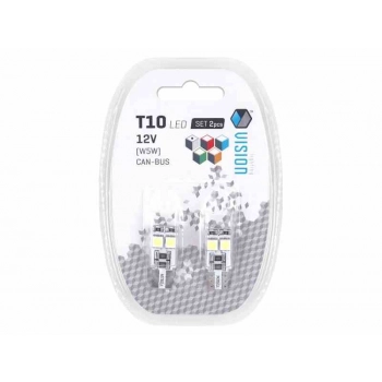 Żarówka VISION W5W (T10) 12V 4x 5050 SMD LED, CANBUS, biała, 2 szt.