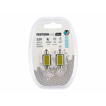 Żarówka VISION Festoon SV8.5 36mm 12V 1x COB LED, CANBUS, biała, 2 szt.