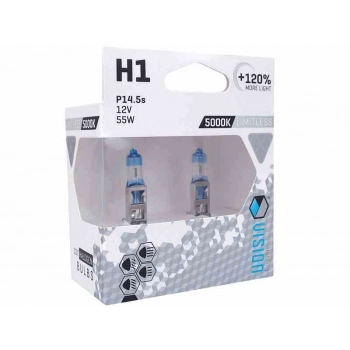 Żarówki VISION limitless white H1 12V 55W P14,5s U E4 +120%, 2 szt.