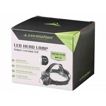 Latarka czołowa LED CREE 9W, 800 lm, akumulatorki 4200 mAh