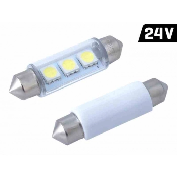 Żarówka VISION Festoon SV8.5 41mm 24V 3x 5050 SMD LED, biała, 2 szt.
