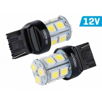 Żarówka VISION W21W (T20d) 12V 8x 5050 SMD LED, biała, 2 szt.