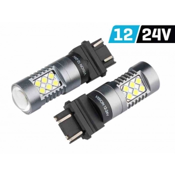Żarówka VISION P27/7W (T25) 12/24V 24x 3030 SMD LED, nonpolar, CANBUS, biała, 2 szt.