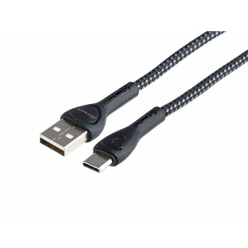 Kabel do ładowania i synchronizacji, w oplocie z mikrofibry, podświetlenie LED, 200 cm, USB > USB-C
