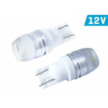 Żarówka VISION W5W (T10) 12V 1x HP LED, wklęsła soczewka, biała, 2 szt.