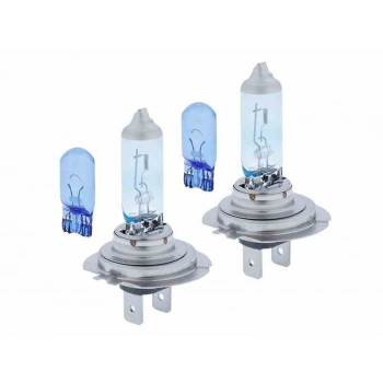 Żarówki PHILIPS H7 12V 55W PX26d + W5W 12V W21x9,5d WhiteVision ultra 4200K