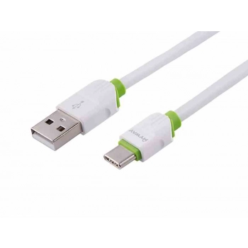 Kabel do ładowania i synchronizacji, silikonowy okrągły, 100 cm, USB > USB-C