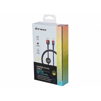 Kabel do ładowania i synchronizacji, w oplocie z mikrofibry, 100 cm, USB > Lightning