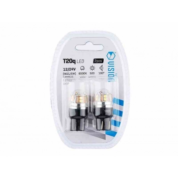 Żarówka VISION W21/5W (T20q) 12/24V 15x 2835 SMD OSRAM Chip, CANBUS, biała, 2 szt.